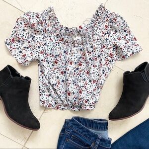 Japna Floral Crop Top Size Small